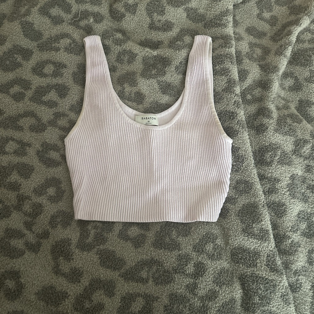 Amazon Essentials Women's Cream Ribbed Tank Top